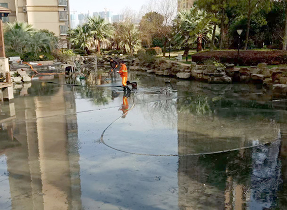 霍州景观池淤泥清理